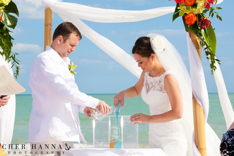Tropical Island Destination Tent Wedding