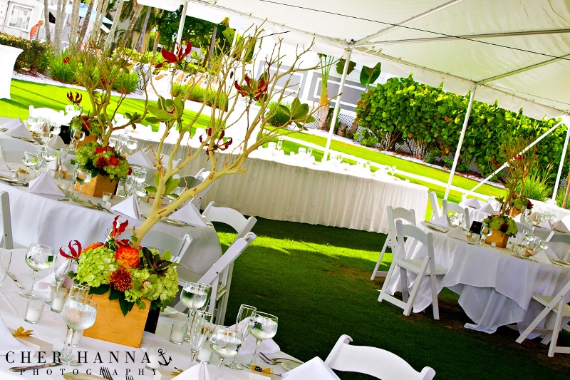 Tropical Island Destination Tent Wedding