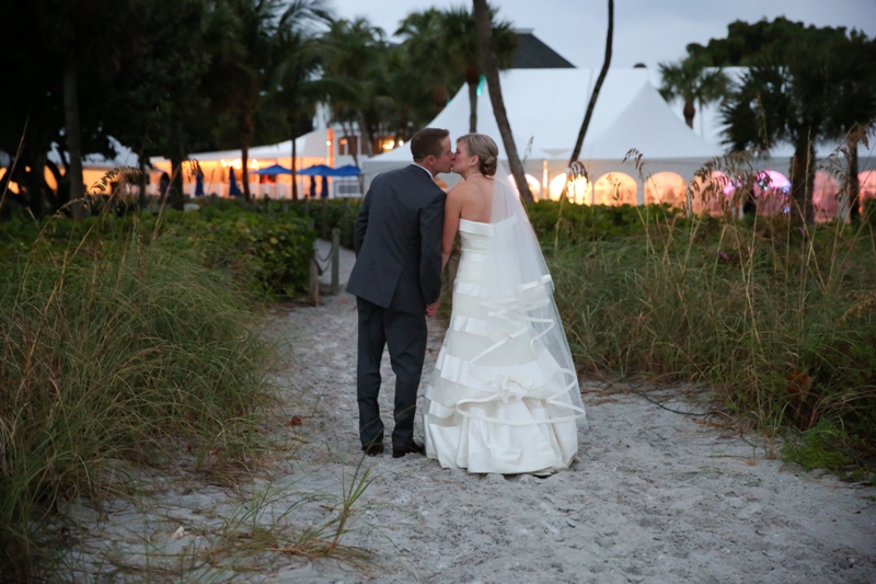 elegant tent beach wedding sanibel florida